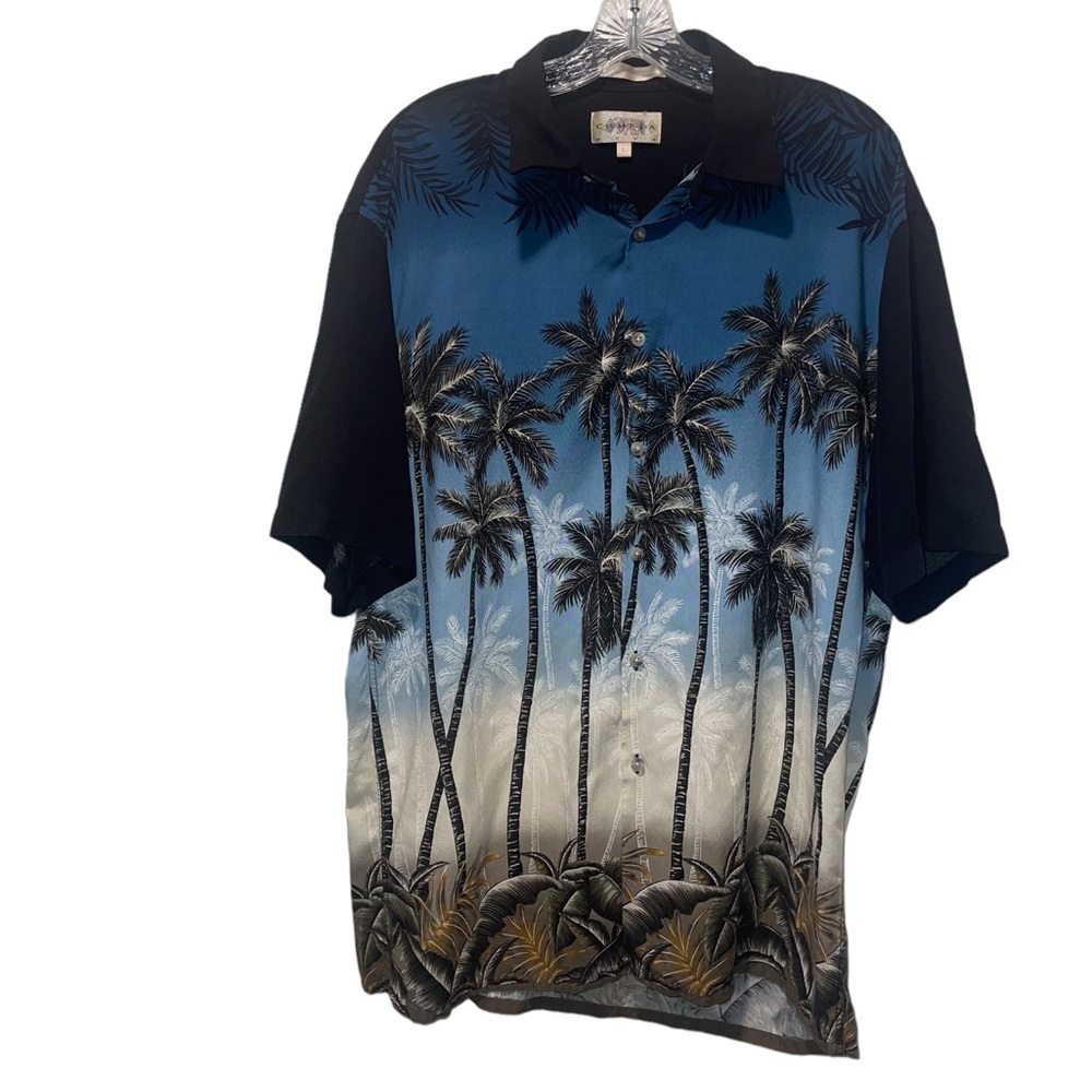 Men’s Campia Moda Hawaiian Shirt Palm Trees Size Large 🏝